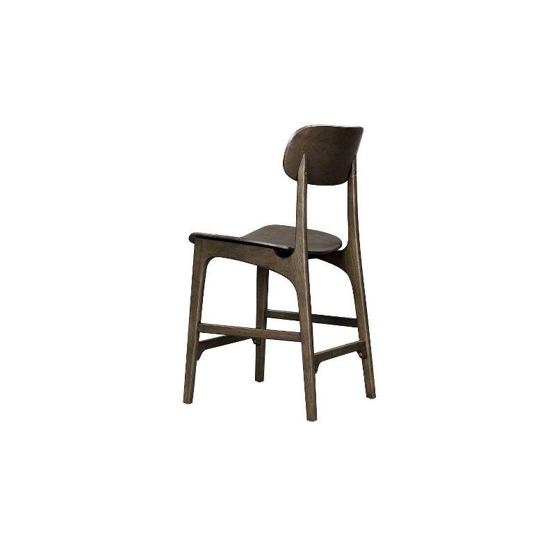 Boraam Solvang Wood Counter Height Barstool Carbonite Finish