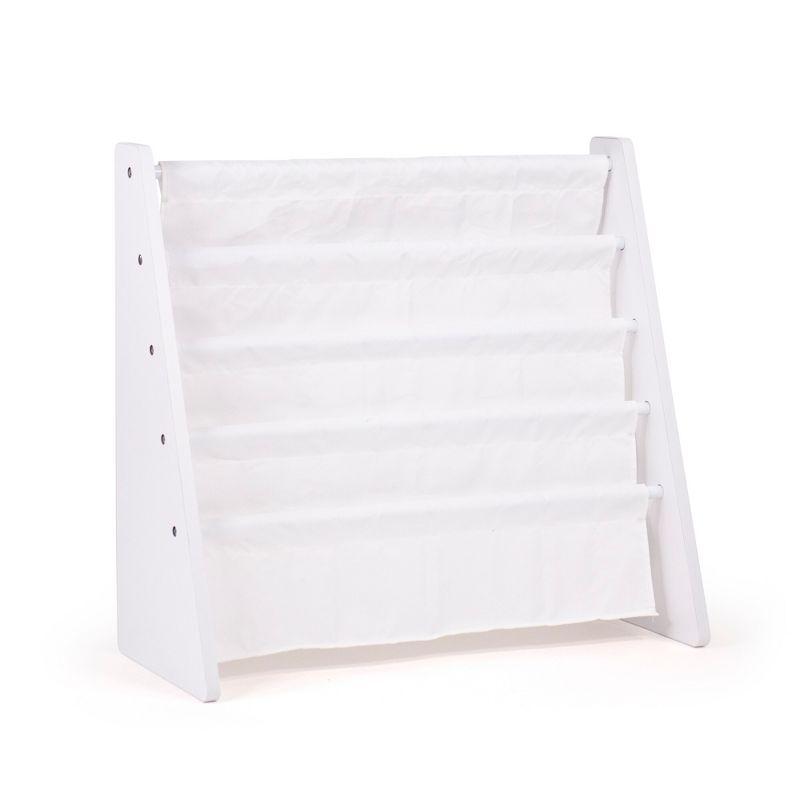 Kids' Book Rack Cambridge Collection White - Humble Crew: Toddler Decorative Bookshelf, 4 Shelves, MDF Material