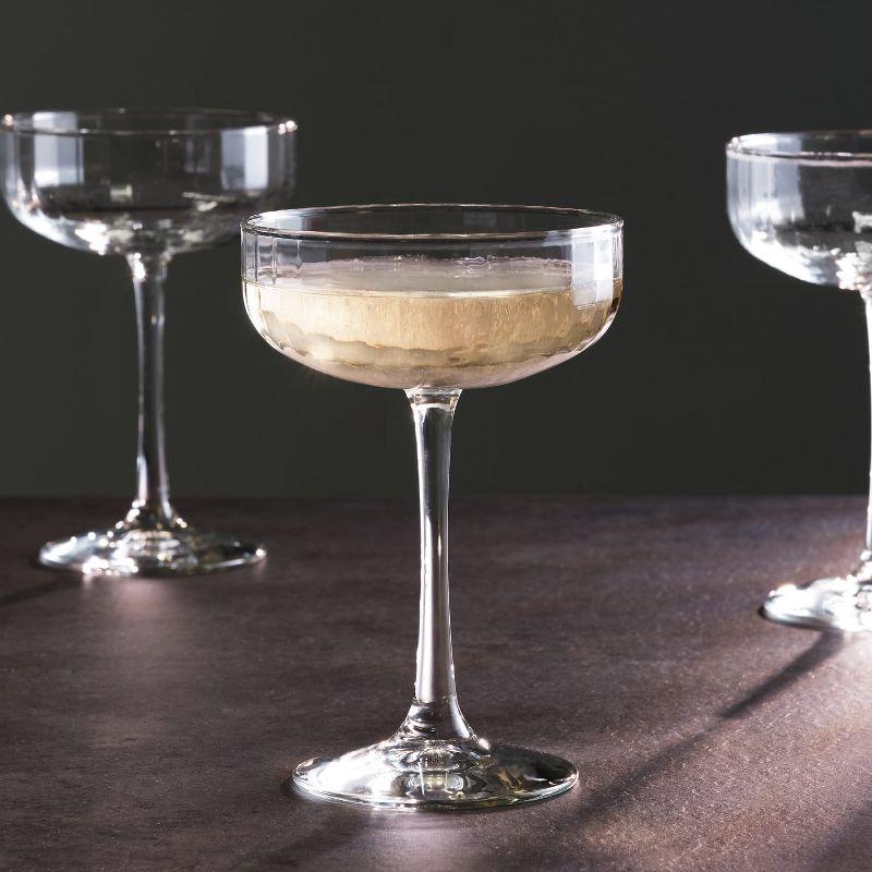 Paneled Coupe Cocktail Glasses