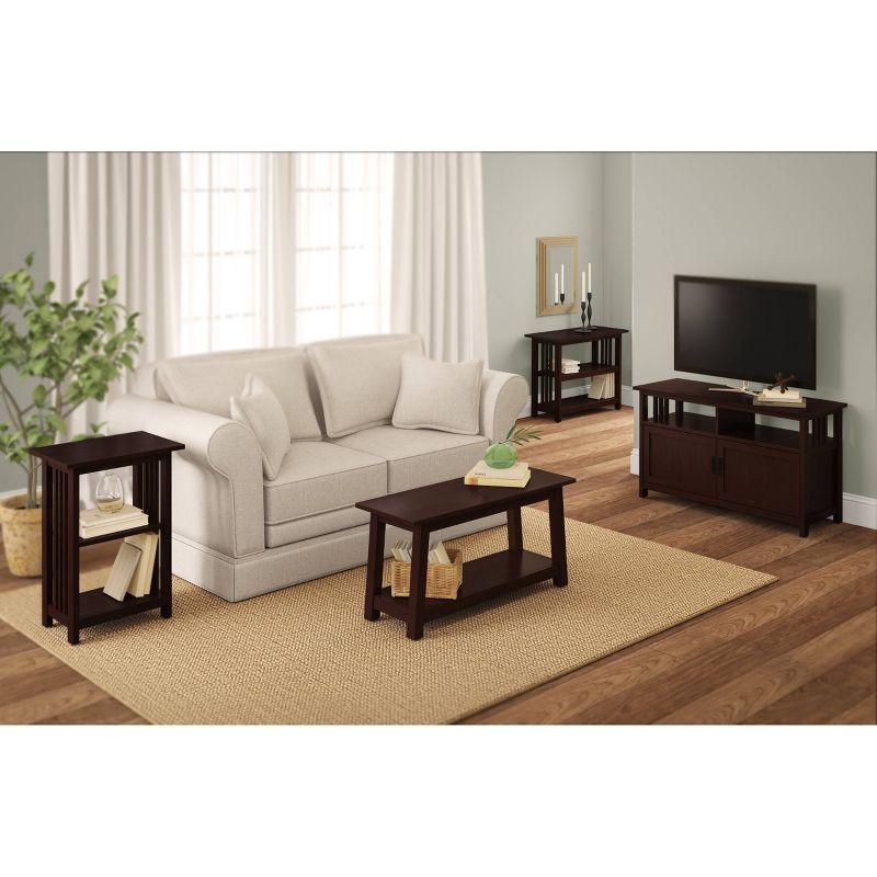 24" 2 shelf Bookshelf Wood Coffee - Alaterre Furniture