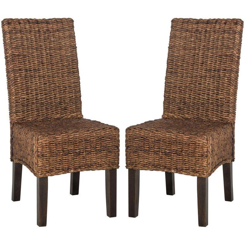 Avita 18''H Wicker Dining Chair (Set of 2) - Brown - Safavieh