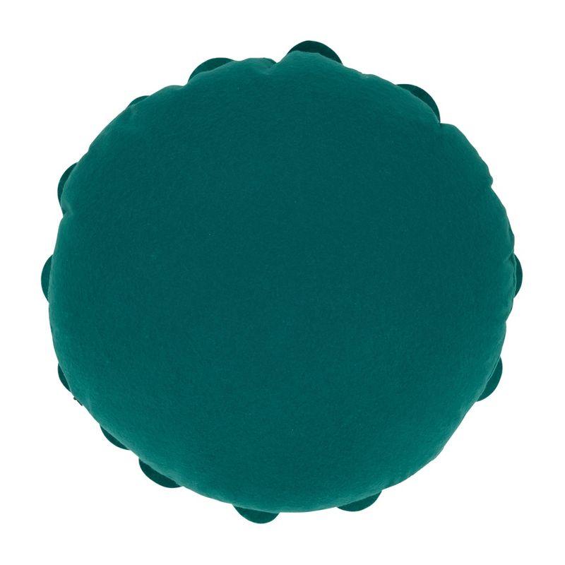 Saro Felt Collection Appliqued Felt Throw Pillow