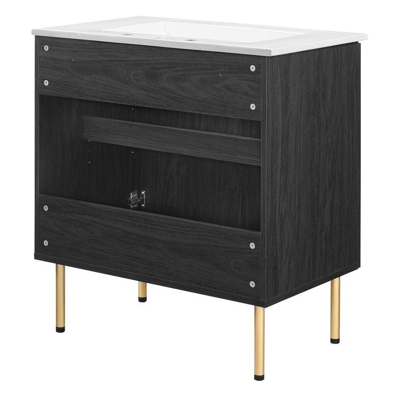 Modway Modway Chaucer 30'' Single Bathroom Vanity with Wood Top