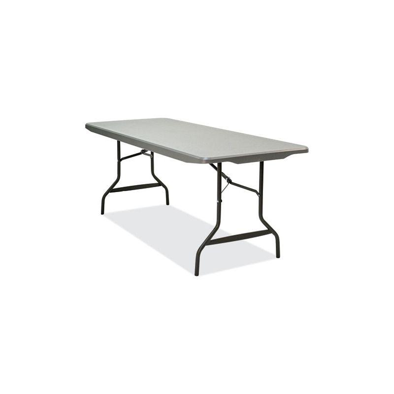 Iceberg IndestrucTable Commercial Folding Table, Rectangular, 72" x 30" x 29", Charcoal Top, Charcoal Base/Legs