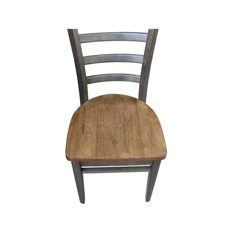 Emily High Ladderback Black Wood Side Chair