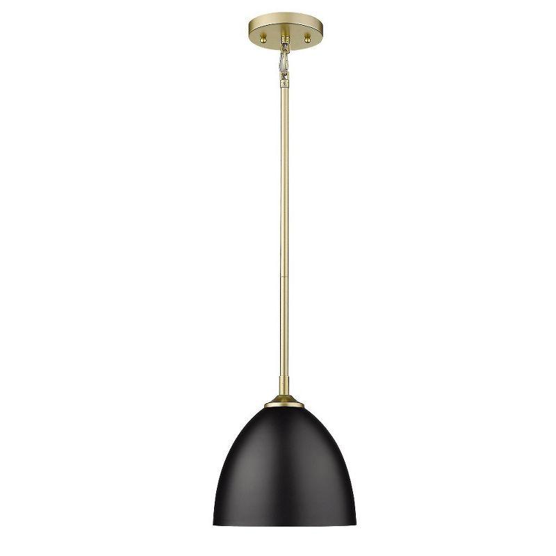 Zoey 9" Modern Industrial Gold Dome Pendant Light