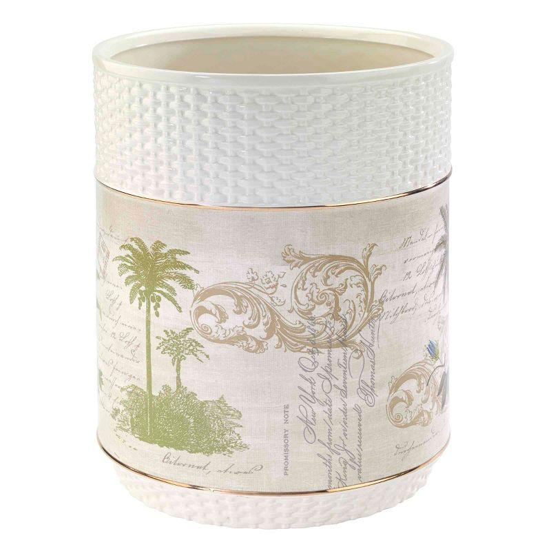 Avanti Linens Colony Palm Wastebasket