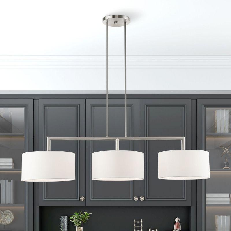 Livex Lighting Meridian 3 - Light Chandelier in  Brushed Nickel