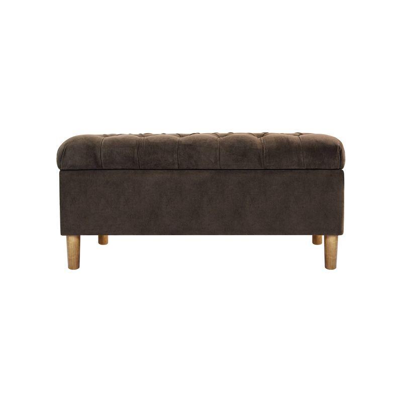 HomePop Velvet Upholstered Storage Bench
