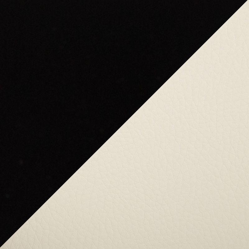 Set of 2 Fabrico Dining Chairs Black/Cream Faux Leather - LumiSource: Upholstered Metal Frame, Foam Padding