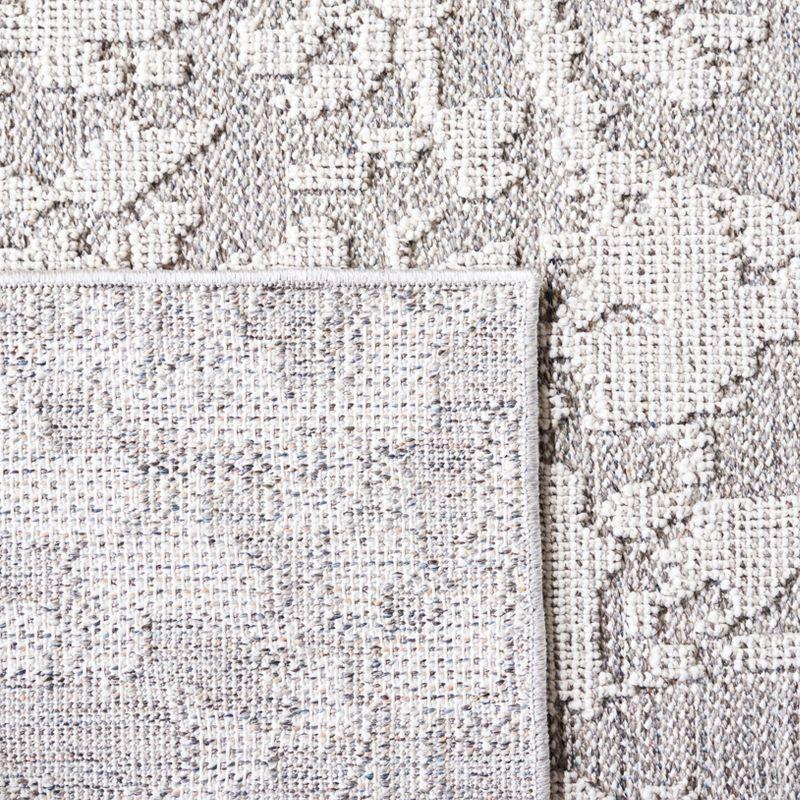 Global GLB224 Power Loomed Indoor/Outdoor Area Rug - Gray/Light Gray - 4'x6' - Safavieh.