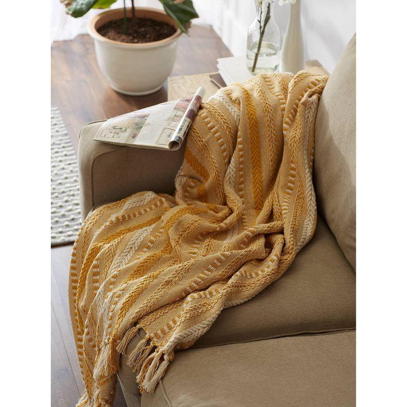 50"x60" Braided Striped Throw Blanket - Design Imports