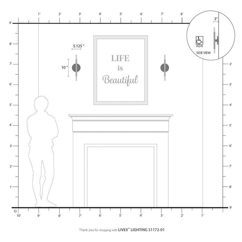 Livex Lighting Copenhagen 2 - Light Wall Light in  Antique Brass