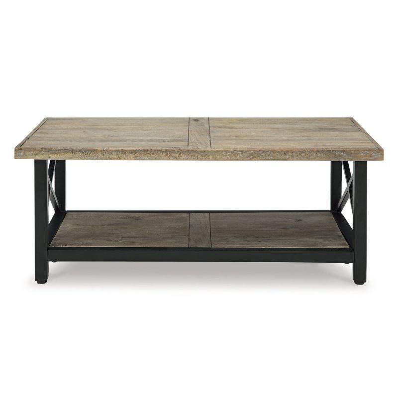 Signature Design by Ashley Bristenfort Rectangular Coffee Table, Brown/Black