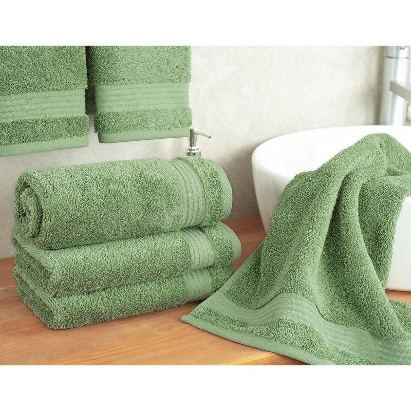 American Soft Linen Turkish Premium Quality 100% Cotton 4 Piece Hand Towel Set, Soft Absorbent Quick Dry Bath Towels for Bathroom