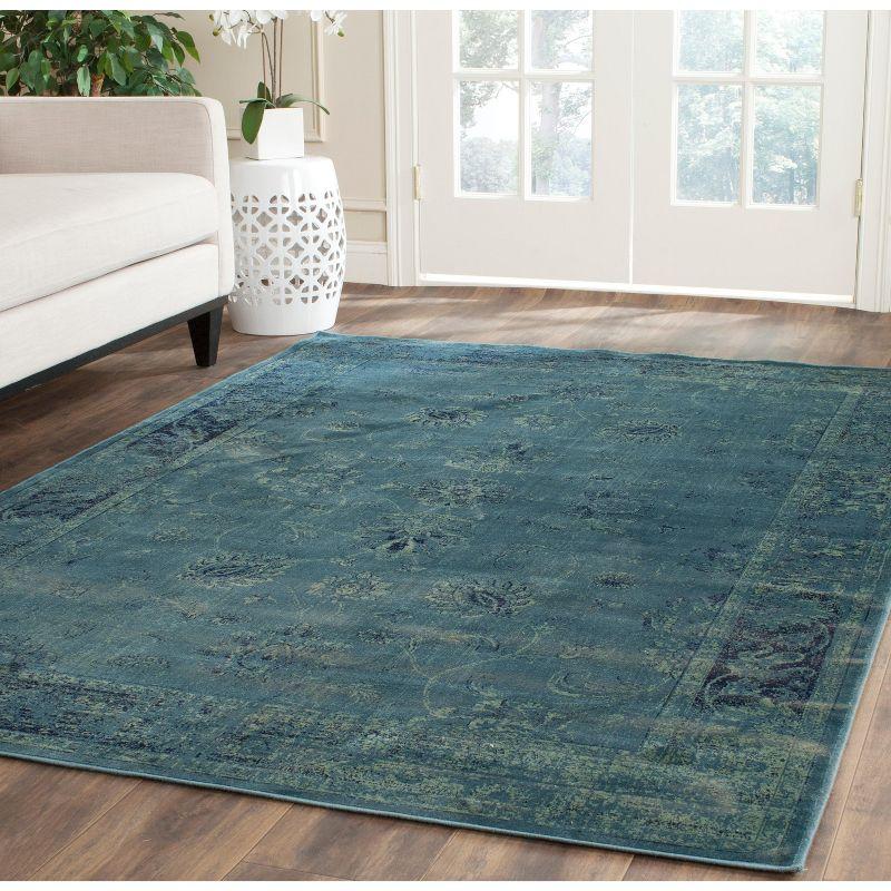 Vintage VTG117 Power Loomed Area Rug - Turquoise/Multi - 5'3"x7'6" - Safavieh.