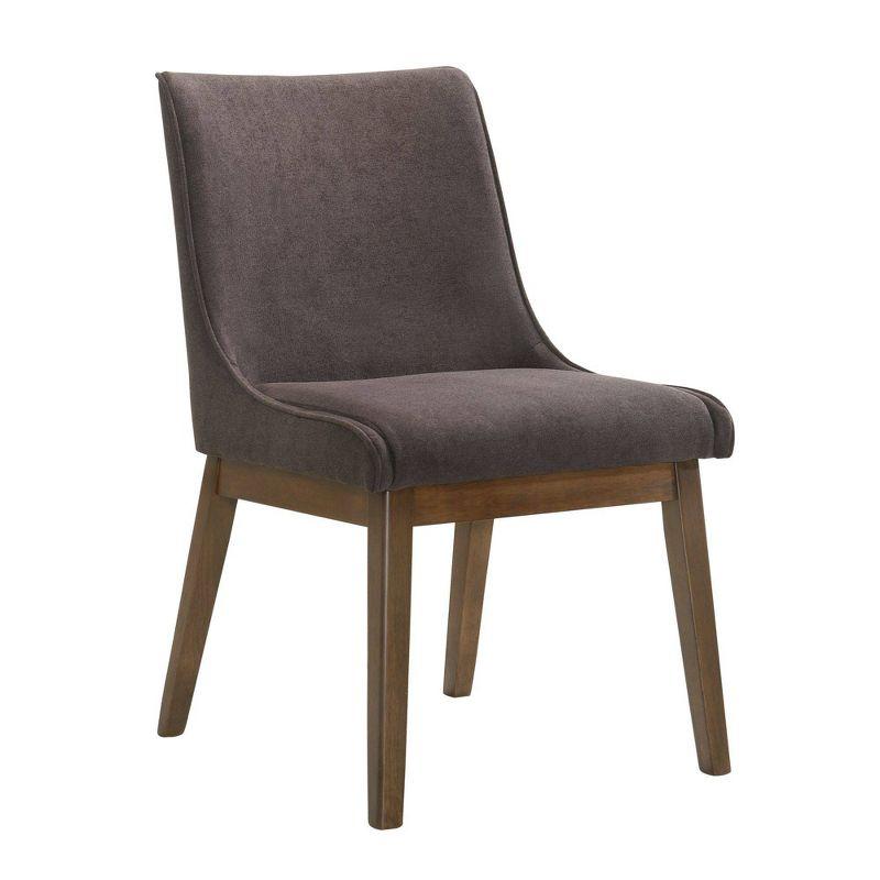 Set of 2 Ronan Standard Height Armchair Set Walnut - Picket House Furnishings: Contemporary Upholstered, Rubberwood Frame