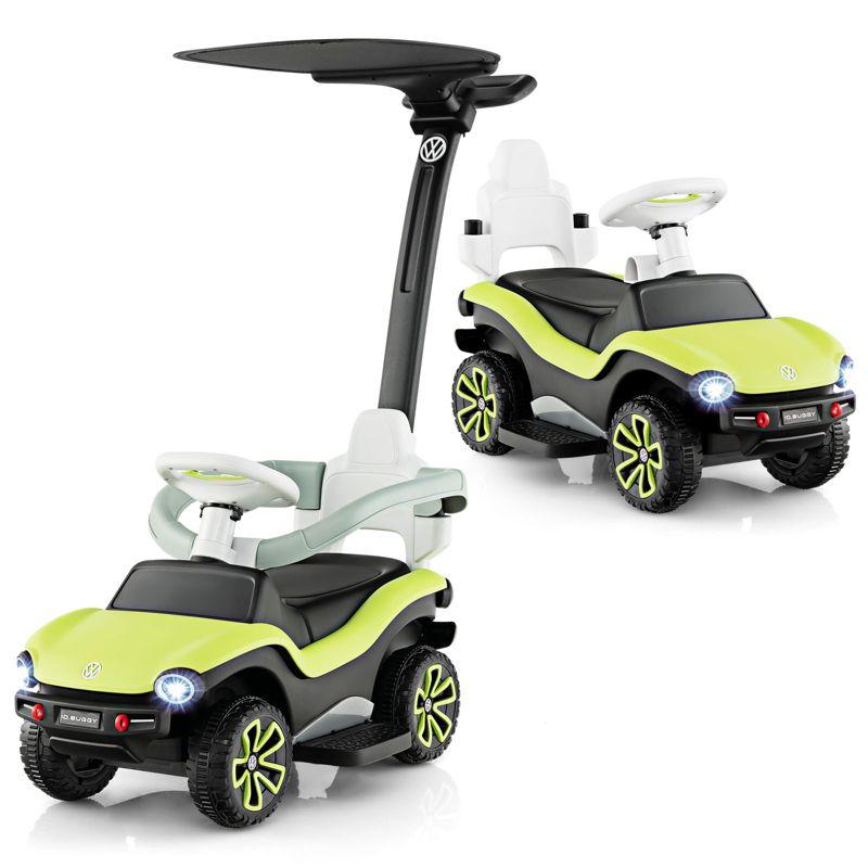 Costway 3-in-1 Licensed Volkswagen Kids Ride on Push Car Sliding Car w/ Music & Light