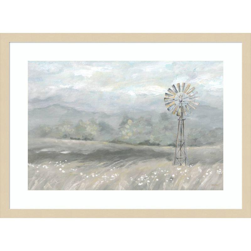 Amanti Art Country Meadow Windmill by Cynthia Coulter Framed Wall Art Print