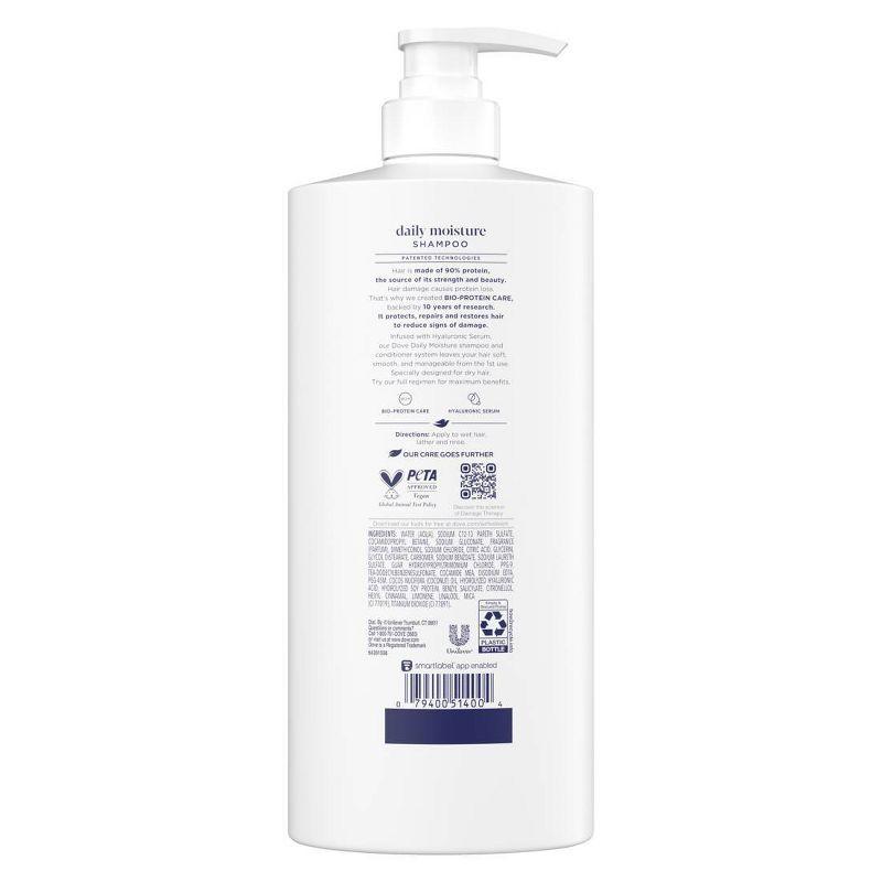 Dove Beauty Daily Moisture Hair Shampoo Pump with Hyaluronic Serum & Bio-Protein Care - 28 fl oz