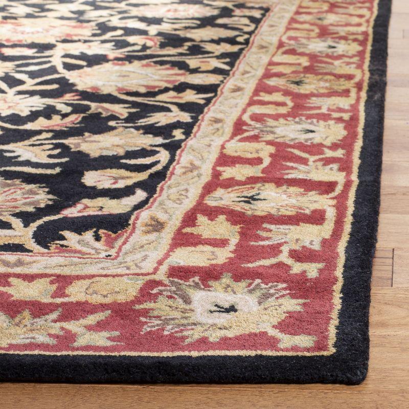 Heritage HG112 Handmade Area Rug - 6'x9' - Black/Red - Safavieh