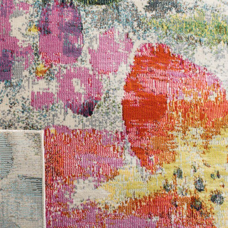 Lillian LLN360 Power Loomed Area Rug - Blue/Yellow - 6'7"x6'7" - Safavieh