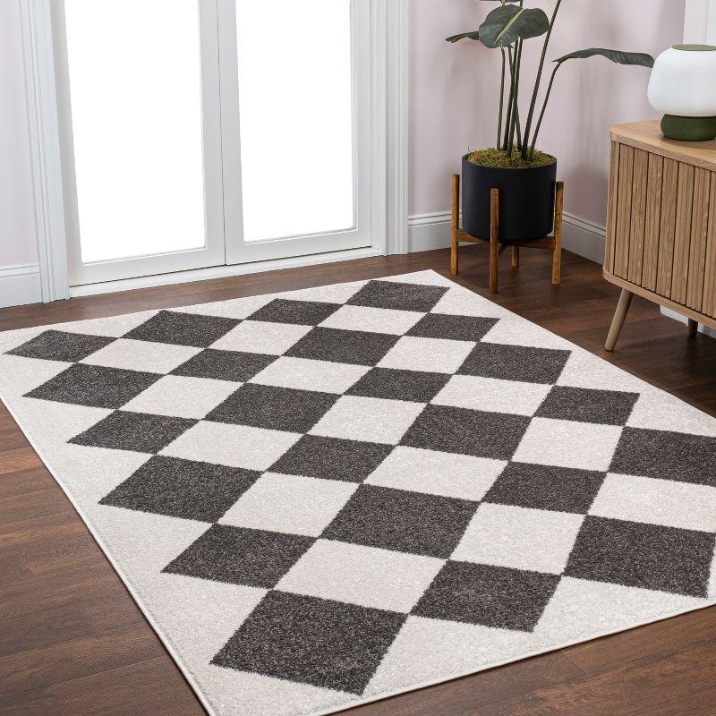 JONATHAN Y Draper Classic Geometric Diamond Pattern Area Rug