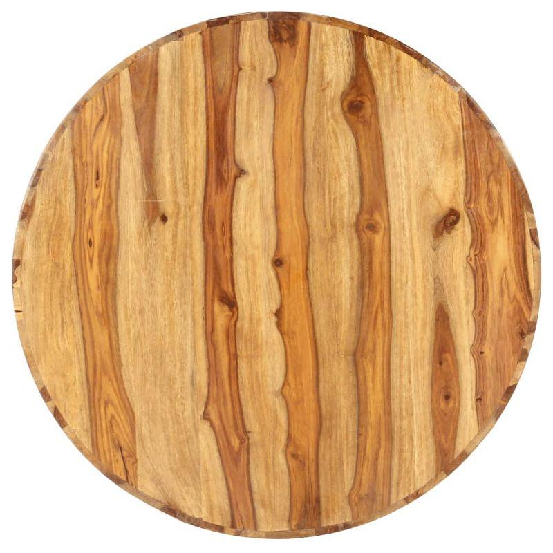 vidaXL Round Coffee Table 25.6"x11.8" Solid Sheesham Wood