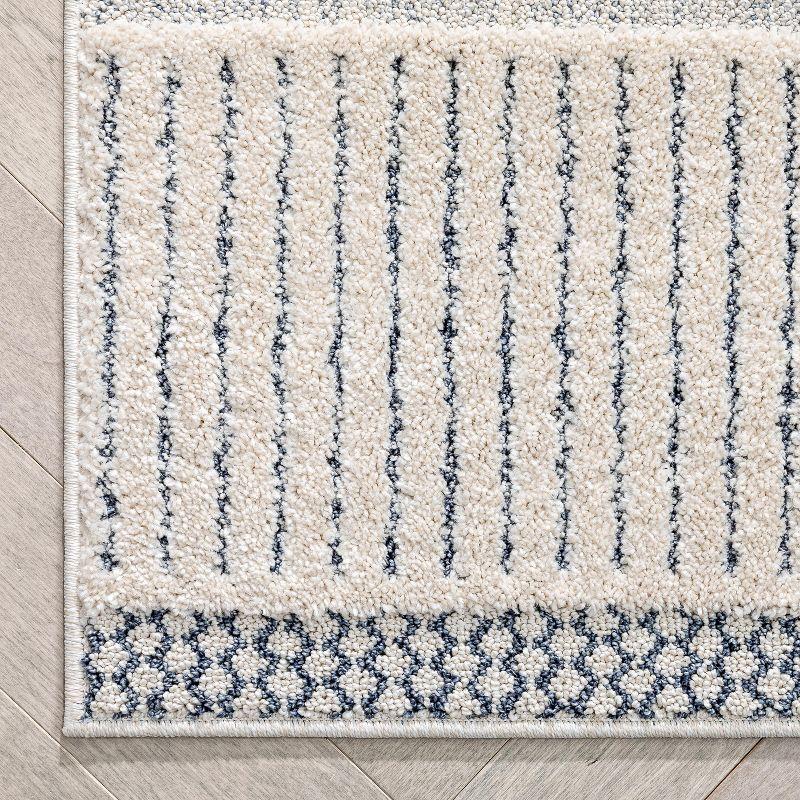 Well Woven Brer Light Blue Abstract Geometric (5'3" x 7'3") Area Rug