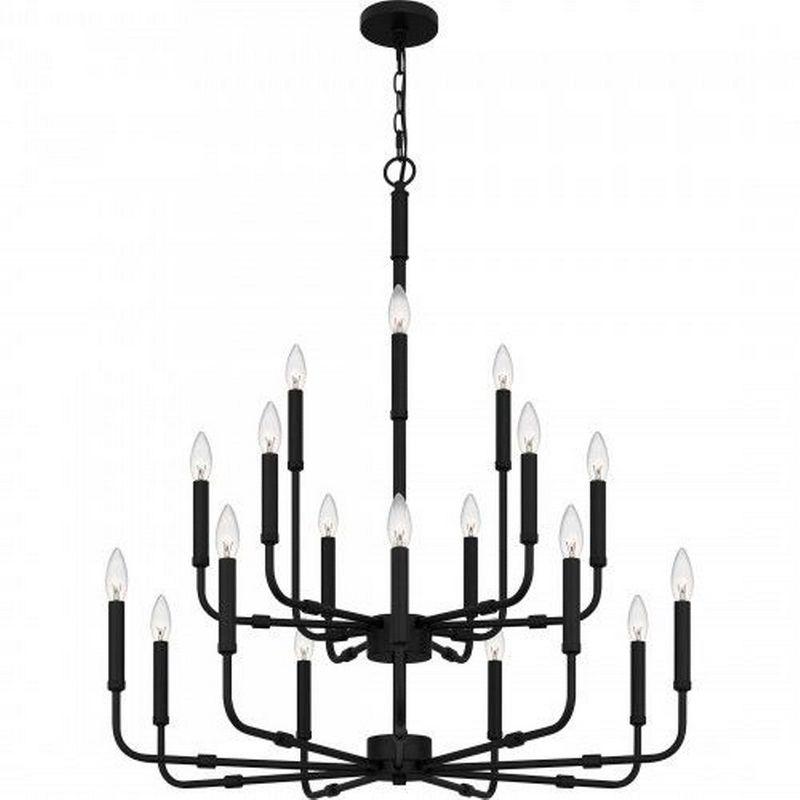 Quoizel Lighting Abner 18 - Light Chandelier in  Matte Black