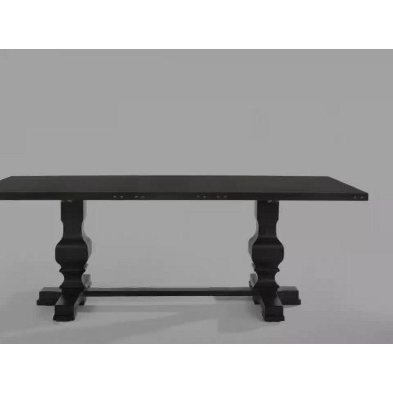 Morland Dining Table Vintage Black - Acme Furniture: Rectangular, Non-Extension, Seats 6