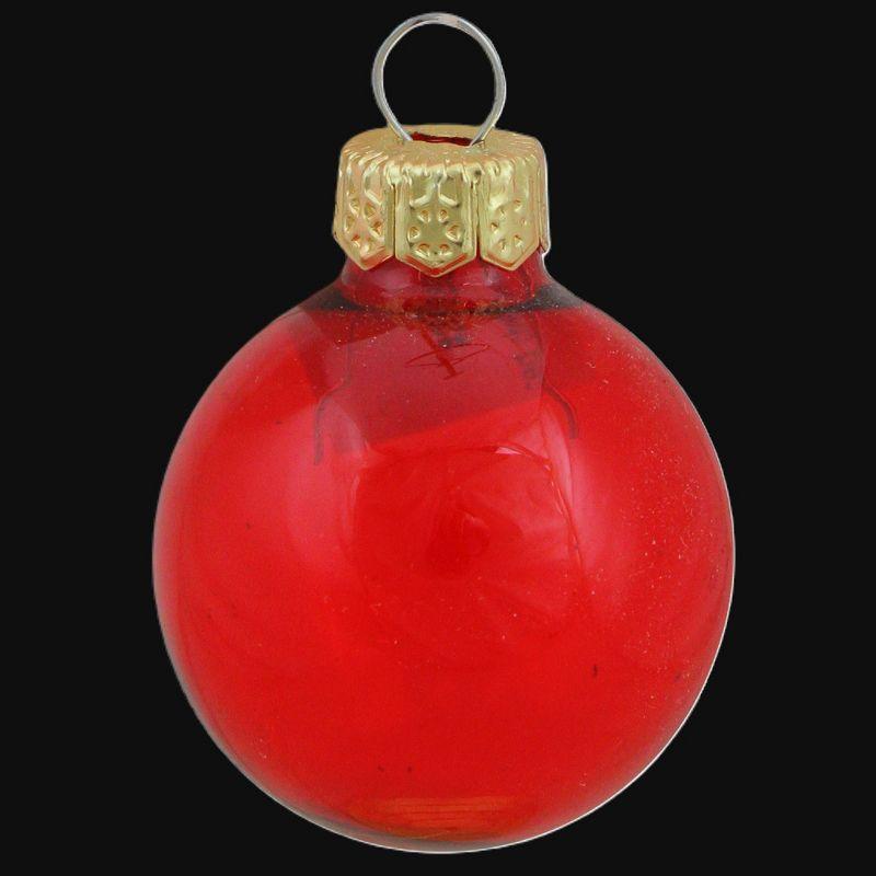 Northlight 12ct Clear Red Glass Ball Christmas Ornaments 2.75" (69mm)