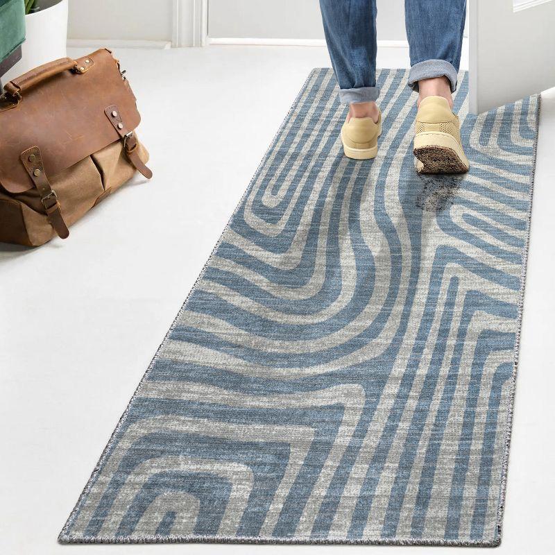 JONATHAN Y Maze Abstract Two-Tone Low-Pile Machine-Washable Area Rug