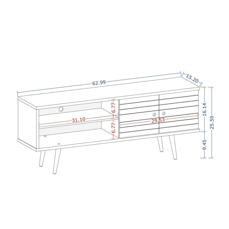 Liberty 2 Shelves and 2 Doors TV Stand for TVs up to 60" - Manhattan Comfort