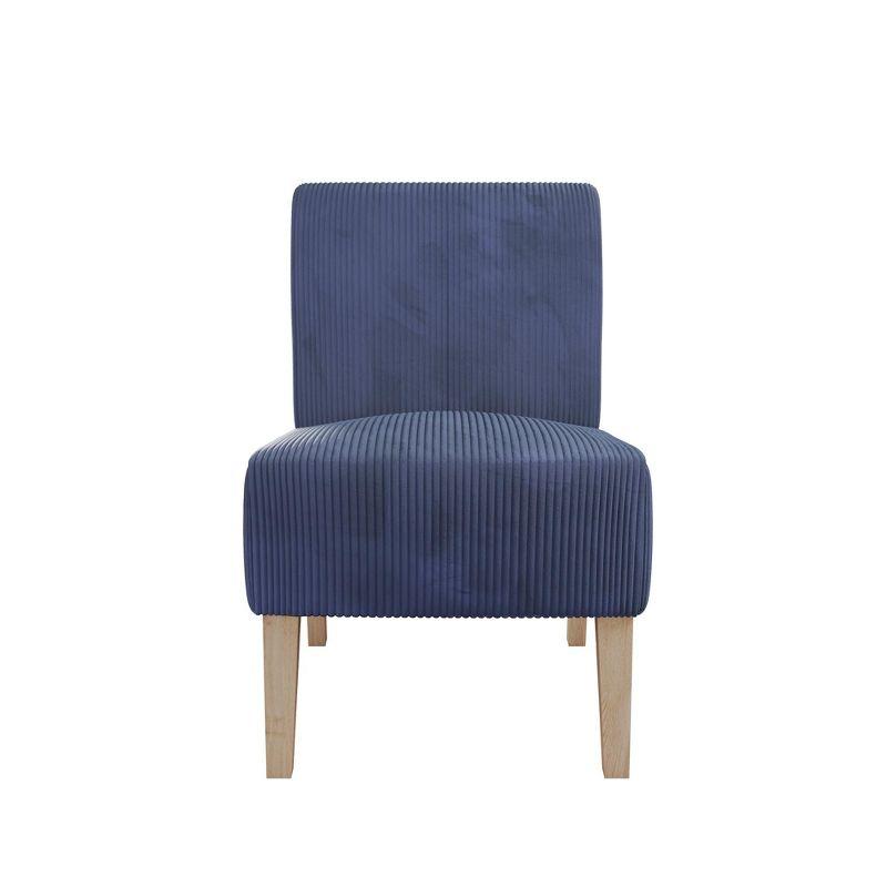 DHP Hazen Armless Upholstered Accent Chair, Navy Corduroy