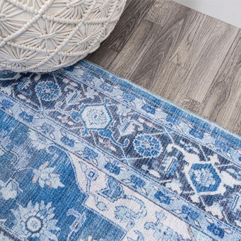 Maris Ornate Medallion Washable Area Rug - JONATHAN Y