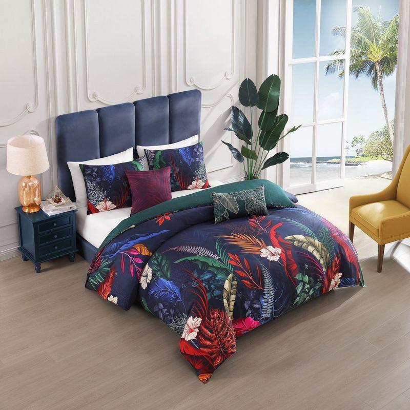 BeBeJan Bebejan Paradise 100% Cotton Sateen 5 Piece Reversible Comforter Set