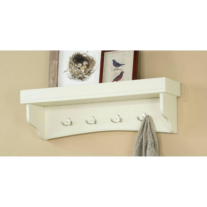 Shaker Cottage Coat Hooks with Tray - Alaterre Furniture