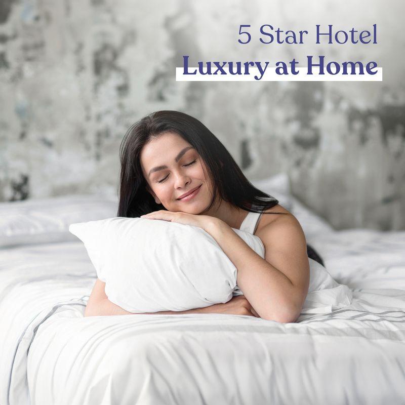 FluffCo Down & Feather Pillow - Standard - Firm - White