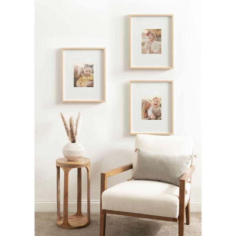 Kate & Laurel All Things Decor (Set of 3) 16"x20" Matted to 8"x10" Gibson Photo Frames Natural