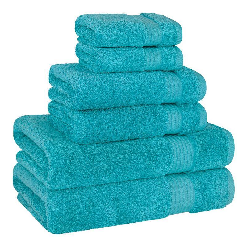 American Soft Linen Turkish Premium Quality 100% Cotton 6 Piece Towel Set, Soft Absorbent Quick Dry Bath Towels for Bathroom