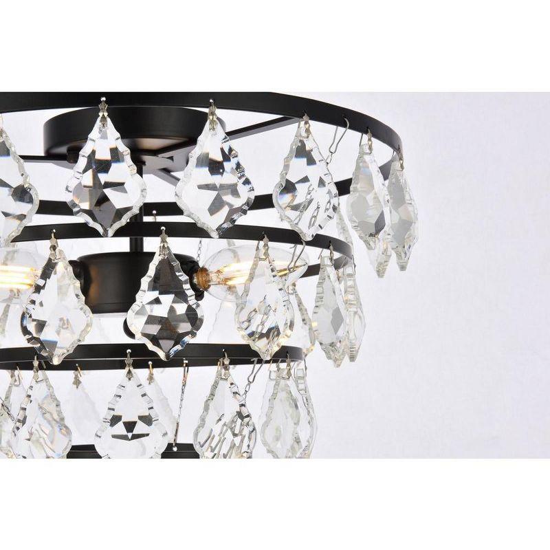 Elegant Lighting Ella 14 inch flush mount in black