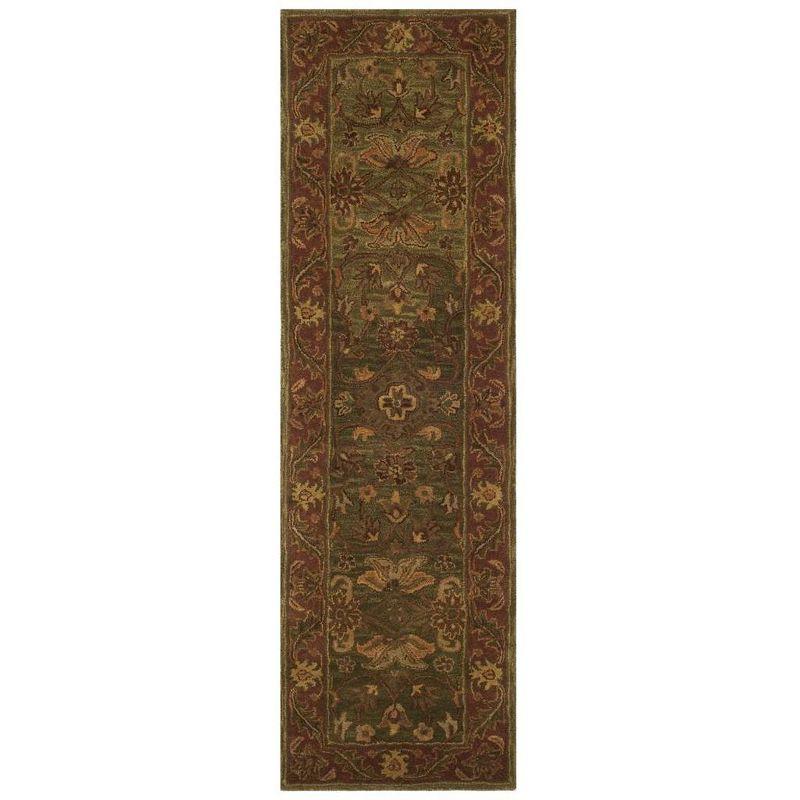Golden Jaipur GJ250 Hand Tufted Runner Rug - Green/Rust - 2'3"x16' - Safavieh.