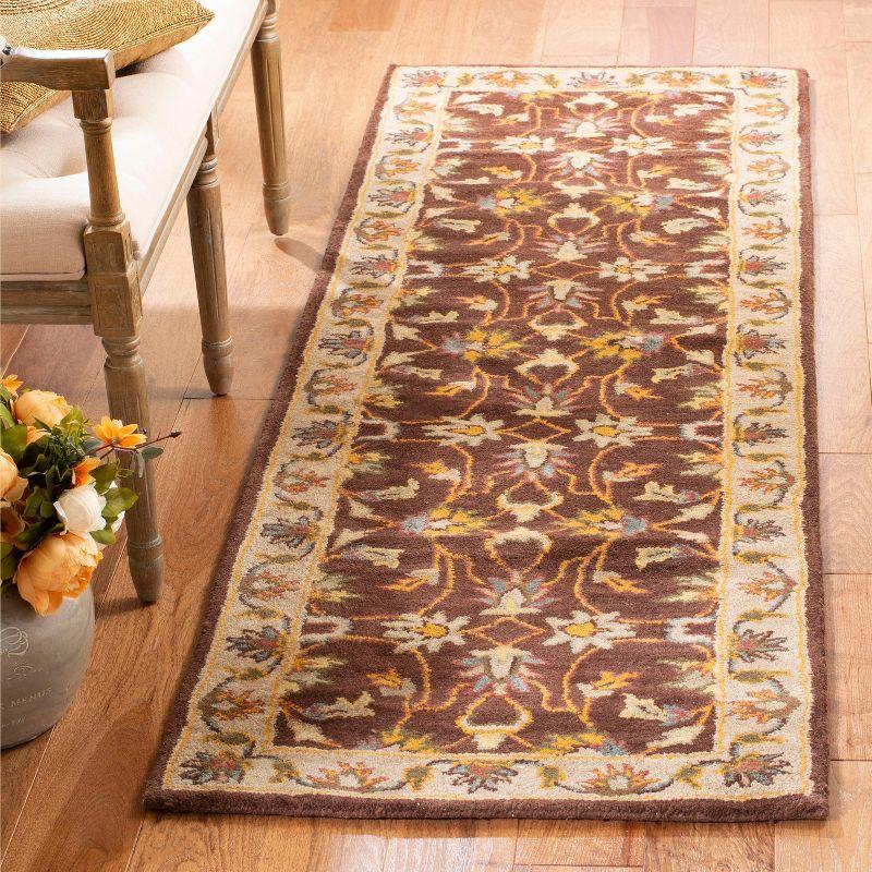 Heritage HG912 Hand Tufted Runner Rug - Brown/Ivory - 2'3"x8' - Safavieh.