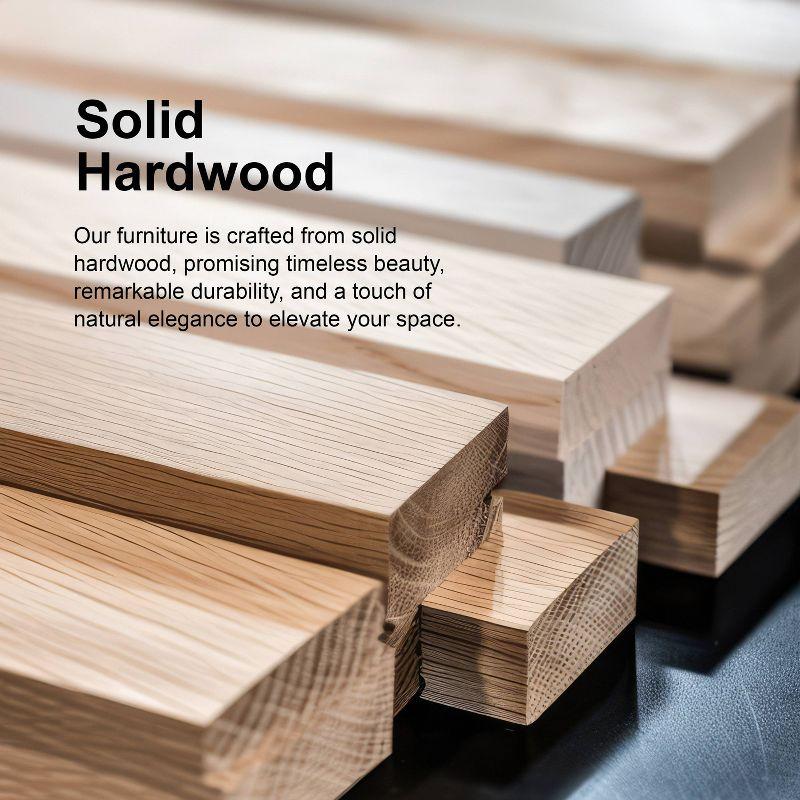 HOMES: Inside + Out 3pc Queen Riverstone Mid-Century Modern Boucle Bedroom Set with 2 Nightstands Walnut