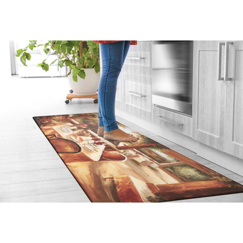 World Rug Gallery Village Restaurant Scenery Anti-fatigue Kitchen Mat