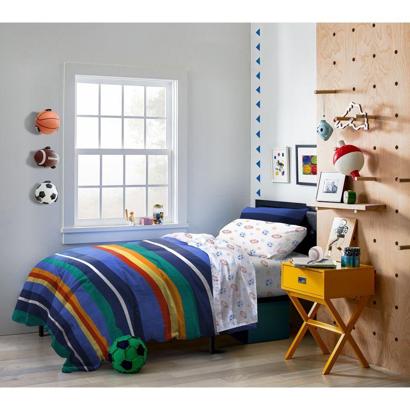 Saturday Park Saturday Park Vintage Stripe 100% Organic Cotton Duvet Cover & Sham Set