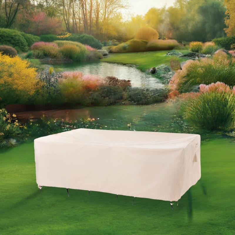 Premium Waterproof Outdoor Patio Rectangular Table Cover: Latest Rip-Stop Fabric, 3-Year Warranty