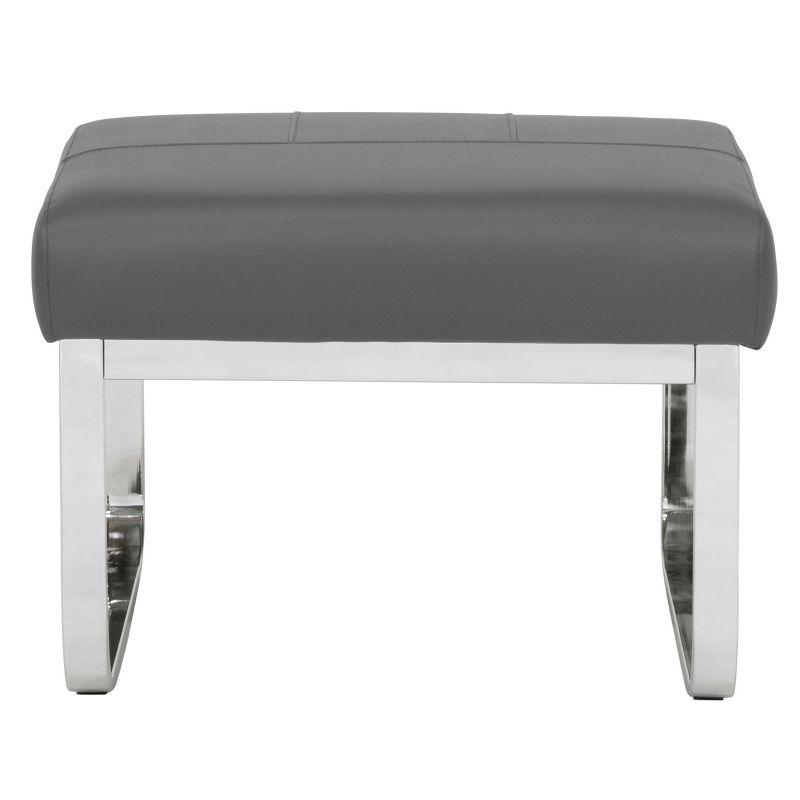 Rectangular Allure Modern Blended Leather Ottoman - Studio Designs Home