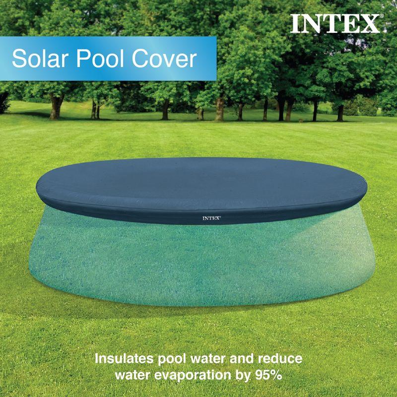 Intex Swim Center Inflatable Family Lounge Pool with Built In Bench and 8' Cover